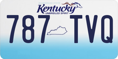 KY license plate 787TVQ