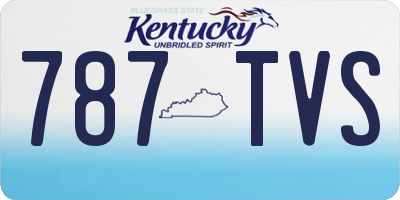 KY license plate 787TVS