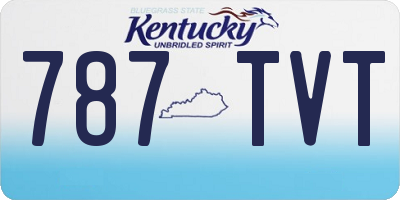 KY license plate 787TVT