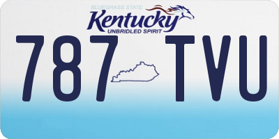 KY license plate 787TVU