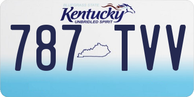 KY license plate 787TVV