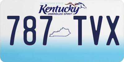 KY license plate 787TVX