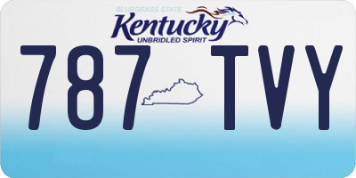 KY license plate 787TVY