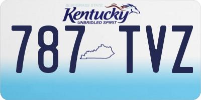 KY license plate 787TVZ