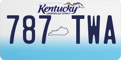 KY license plate 787TWA