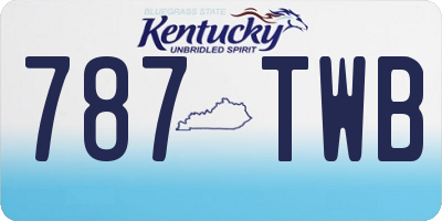 KY license plate 787TWB