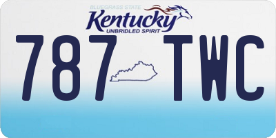 KY license plate 787TWC