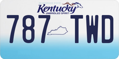 KY license plate 787TWD