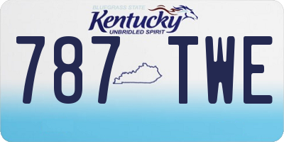 KY license plate 787TWE