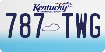 KY license plate 787TWG
