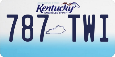 KY license plate 787TWI