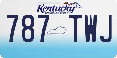 KY license plate 787TWJ