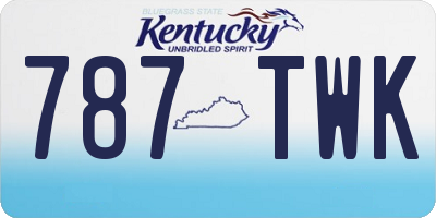 KY license plate 787TWK