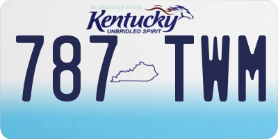 KY license plate 787TWM