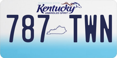 KY license plate 787TWN