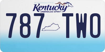 KY license plate 787TWO