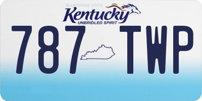 KY license plate 787TWP