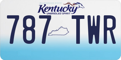 KY license plate 787TWR