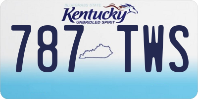 KY license plate 787TWS