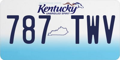 KY license plate 787TWV