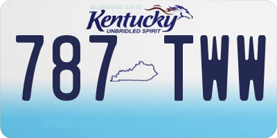 KY license plate 787TWW