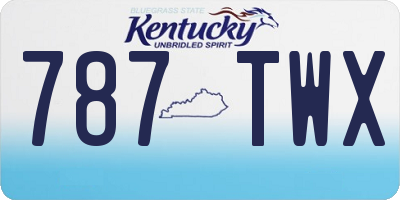KY license plate 787TWX