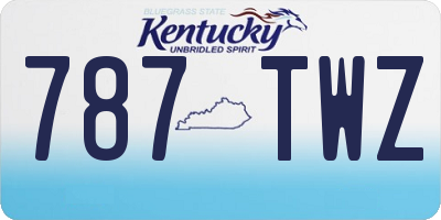 KY license plate 787TWZ