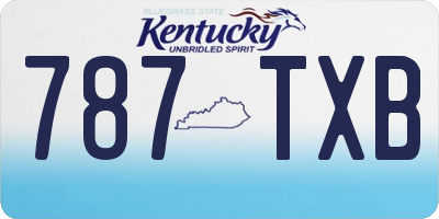KY license plate 787TXB