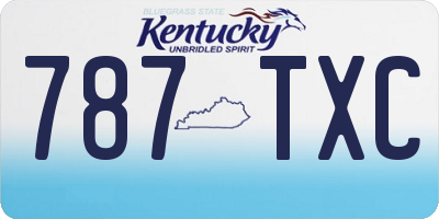 KY license plate 787TXC