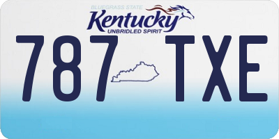 KY license plate 787TXE