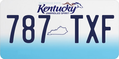 KY license plate 787TXF