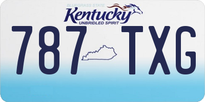 KY license plate 787TXG
