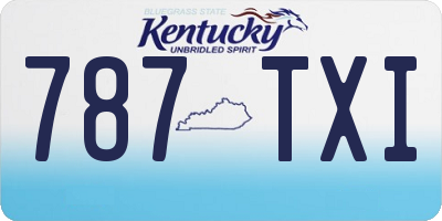 KY license plate 787TXI