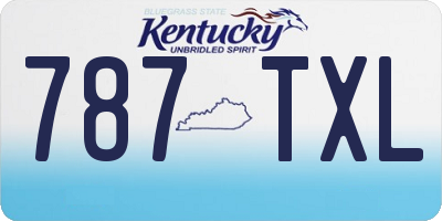 KY license plate 787TXL