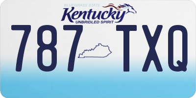 KY license plate 787TXQ