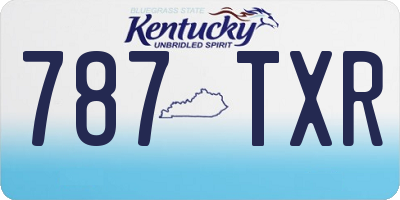 KY license plate 787TXR