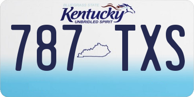 KY license plate 787TXS