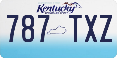 KY license plate 787TXZ