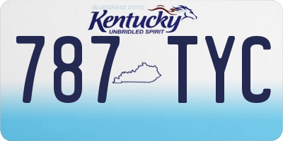 KY license plate 787TYC