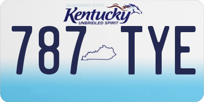 KY license plate 787TYE