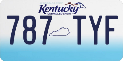 KY license plate 787TYF