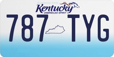 KY license plate 787TYG