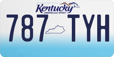 KY license plate 787TYH