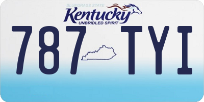KY license plate 787TYI