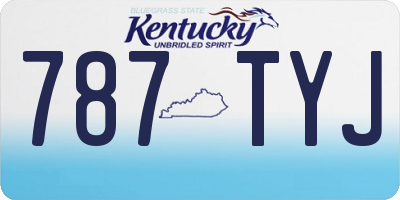 KY license plate 787TYJ