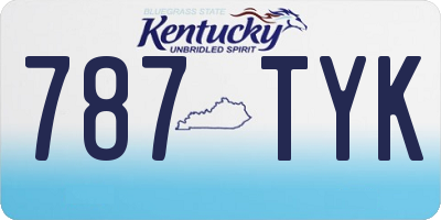 KY license plate 787TYK