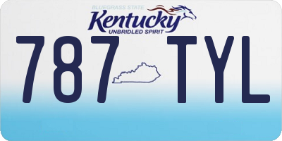 KY license plate 787TYL