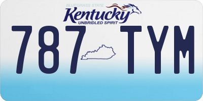 KY license plate 787TYM