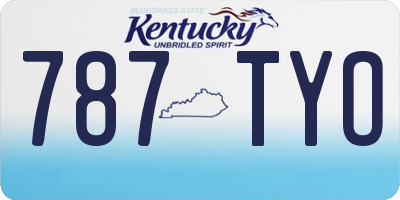 KY license plate 787TYO