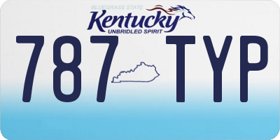 KY license plate 787TYP